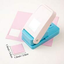 Dụng cụ dập hình chữ nhật/vuông lớn 1.5x1.5 inch/1.25x1.5 inch, kiểu cần gạt, thích hợp cho nghệ thuật giấy, làm sổ lưu niệm, làm thiệp DIY và nhiều hơn nữa. - Một cỡ - Xem 4
