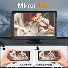 32GB TF卡，支持CarPlay，2026新款二合一无线CarPlay和Android Auto，7英寸车载多媒体视频播放器，支持无线CarPlay和无线Android Auto，带摄像头的便携式通用车载显示器。 - B - 查看 4