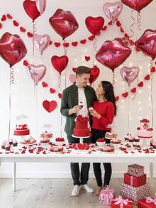 Bộ 22 bóng bay hình môi và trái tim chủ đề Ngày Valentine, bóng bay hình trái tim màu đỏ 18 inch, phông nền chụp ảnh phù hợp cho ngày gia đình, tiệc Galentine, cầu hôn, hẹn hò cặp đôi, tiệc độc thân, tụ họp chị em, kỷ niệm, sinh nhật bất ngờ cho cặp đôi, trang trí phòng, tạo thêm không khí lãng mạn ngọt ngào. - Nhiều màu - Xem 7
