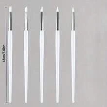 5支装美甲雕刻笔套装，5种不同形状，笔尖采用柔软硅胶材质，适用于各种3D图案的雕刻和压花。搭配不同粗细的美甲刷，可绘制不同形状的线条。 - 彩色 - 查看 8