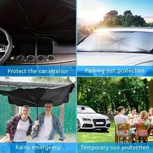 1pc Foldable Car Windshield Sun Shade, UV And Heat Reflective Sunshade Cover, Suitable For Sedans, SUVs, MPVs