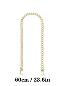 Premium Gold Tone Metal Bag Chain Replacement Strap(15.7-Inch, 23.6-Inch, 35.4-Inch, 47.2-Inch)Adjustable & Multiple Length Options Purse Chain, Lobster Clasp Design For Easy Installation, Compatible With Crossbody Bags, Clutches, Shoulder Bags & Most Handbags, Stylish Handbag Chain Accessory For Bag Upgrade