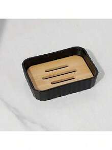 4/6pcs Luxury Wooden Bathroom Set | Housewarming Gift | Includes Toothbrush Holder, Trash Can, Soap Dispenser, Toilet Brush Holder, Soap Dish | Reusable Bathroom Accessories - Multicolor - View 5