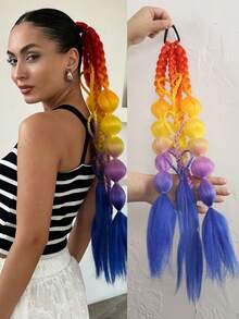 24英寸手工混色泡泡扭辫 - 度假风接发，适合所有发质 - 彩色 - 查看 12