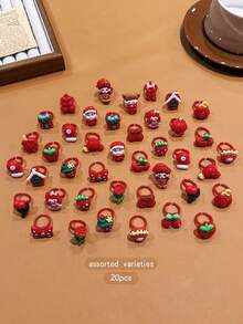 20pcs Assorted Style Adjustable Open Rings, Fashion Jewelry - one-size - View 5