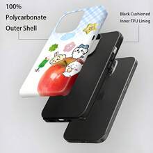 Lindos personajes y deliciosa funda para teléfono Apple Compatible con fundas para teléfonos   17  16 Pro Max  15 Pro Max  13 y  12 Duradera, a prueba de golpes y elegante Una excelente opción para familiares, amigos, seres queridos, novios, novias y regalos de Navidad y Año Nuevo. - Blanco - Ver 6