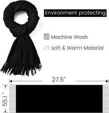 Ymomode Scarfs For Women Pashmina Shawls And Wraps For Evening Dress Bridesmaid Wedding Bridal Winter Warm Long Large Scarves - Màu B - Xem 2