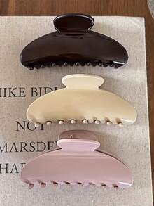 5个/3个/2个/1个 女士 4.33英寸 Morandini 彩色简约贝壳发夹，高品质优雅，简约百搭，渐变色发饰，适合日常、休闲、派对、工作、度假、洗脸、化妆、搭配服装，时尚爪夹，优雅发爪，休闲发夹，美发夹，夏季沙滩 - 彩色 - 查看 6