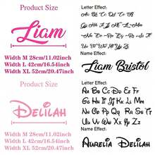 一款卡通个性化名字蝴蝶图案墙贴、水杯贴纸、沐浴露瓶贴纸,可用作婚礼回礼贴纸、透明个性化婚礼回礼贴纸、欢迎贴纸、生日快乐装饰贴纸、女儿床头最美装饰贴纸、卧室门最佳礼物、节日日历贴纸。 - light pink - 查看 9