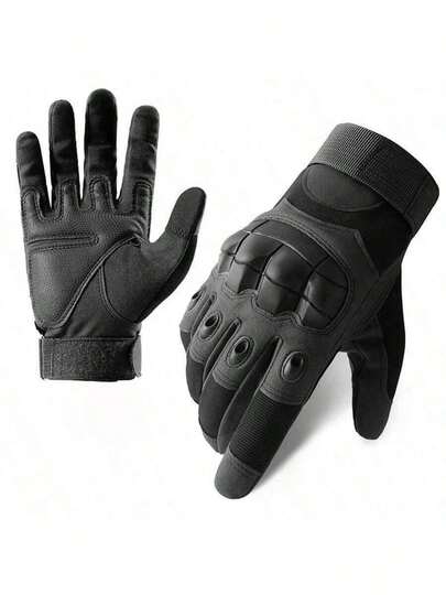 1 Pair Tactical Gloves, Touchscreen Friendly, Fitness Protection, Motorcycle, Hunting, Full Finger Outdoor Gloves