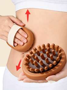 Cepillo de Masaje Universal para Todo el Cuerpo Meridian, Cinturón de Frotamiento Abdominal, Artefacto de Limpieza de Pulso, Masaje, Reducción de Grasa, Adelgazamiento de Piernas, Cepillo Meridian - Caqui - Ver 2