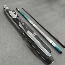 Étui de queue de billard haut de gamme fait main en PVC - Ajustement universel pour les queues 1/2 pièce, résistant aux rayures et à l'abrasion, embout de 11,5 mm, sac de rangement portable de qualité professionnelle, idéal pour les passionnés de billard - Bleu lagon - Voir 1
