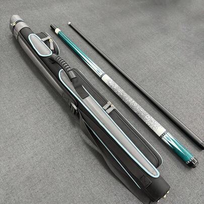 Premium Handmade PVC Billiard Cue Case - Universal Fit For 1/2 Piece Cues, Scratch & Abrasion Resistant, 11.5mm Tip, Professional Grade Portable Storage Bag, Ideal For Billiard Enthusiasts