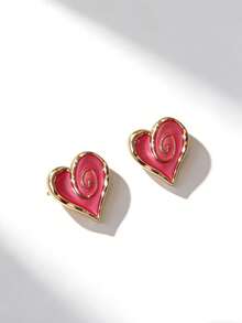 1 对欧美不对称几何形状油滴耳钉 - 幾何耳環 - 查看 34