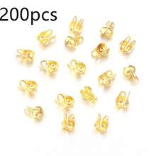 200pcs/Pack Metal Bead Chain Clasp, Double Hole Double Ear Side Clasp For Necklace Bracelet DIY Jewelry Making Accessories - Beaded Chain Side Clasp - View 28