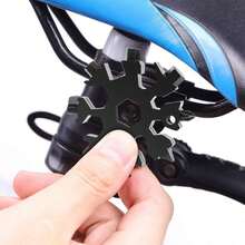 18-In-1 Snowflake Multi-Tool, Stainless Steel Snowflake Bottle Opener/Flat Head & Screwdriver Set/Wrench, Portable, Christmas/Father's Day Gift (Standard, 1pc)
