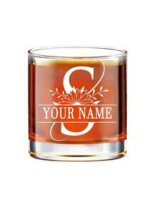 1个定制威士忌酒杯，11盎司/330毫升，可印制首字母。送给男士、女士、男友、女友、朋友、父亲和同事的趣味礼物。适合生日、教师节、毕业典礼和情人节等场合。 - 多色 - 查看 7