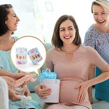 Sumind 2 Rollos Cintas Métricas de Barriga para Baby Shower Juego de Medir El Vientre Favores de Fiesta de Juegos de Baby Shower Suministros para Juegos de Cinta Métrica 2 Pulgadas x 150 Pies - Rosado - Ver 5