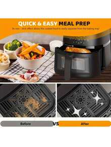 1pc Silicone Air Fryer Mat, Baking Tray Liner, Oven Mat, Suitable For Flat Pans, Easy To Clean And Reuse, Heat Resistant Non-Stick Baking Mat - Multicolor - View 8