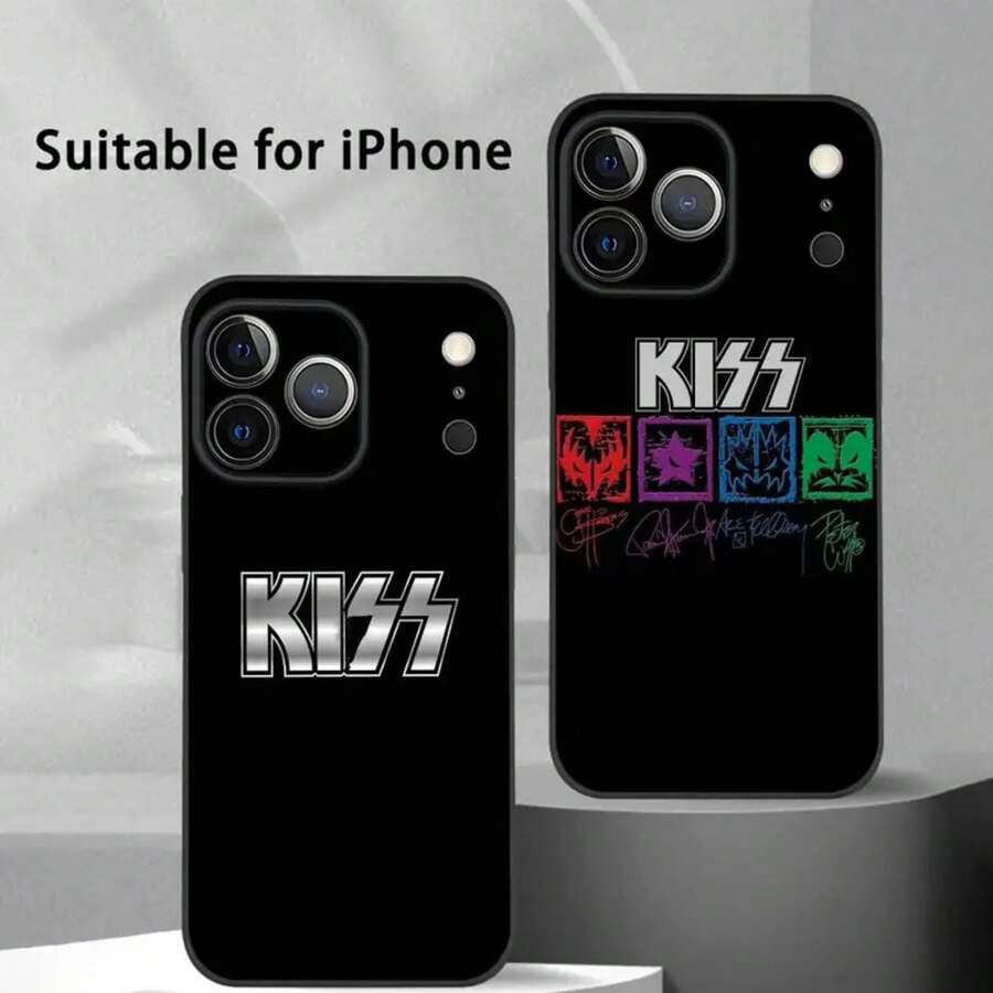 K-KISSes Band Rock Logo Phone Case For 17 16 15 14 13 12 11 Pro Max Plus Mini Black Frosted Soft Shell Funda.Christmas Accessories.Case. Limited-Time Discount. 17 Pro Max Case. Novelty Cases. Basic Phone Cases. 17 Pro Case. - z3 - 查看 1