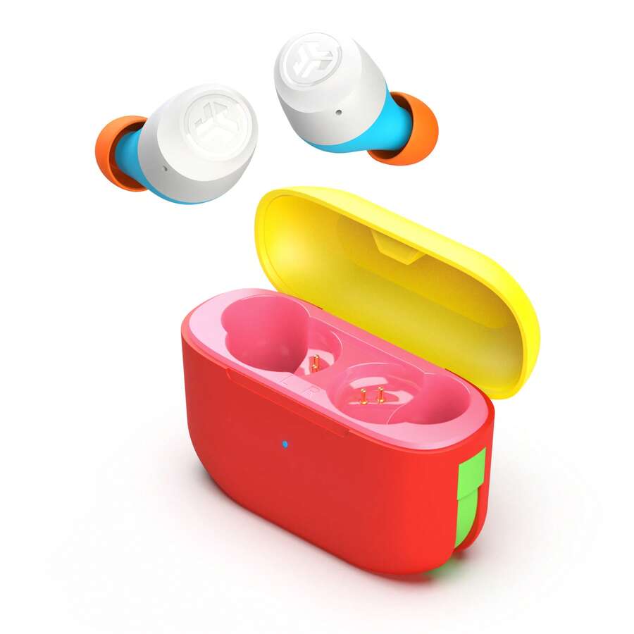 JLab Go Pop+ True Wireless Bluetooth Earbuds + USB Charging Case, Dual Connect, IPX4 Sweat Resistance, Bluetooth 5.1 Connection, 3 EQ Sound Settings Signature, Balanced, Bass Boost, Confetti - Fruity Pebbles - View 1