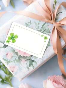 100 piezas/50 piezas Tarjetas de trébol de cuatro hojas, tarjetas de trébol, tarjetas de aliento, tarjetas de energía positiva, tarjetas pequeñas en blanco minimalistas, tarjetas de bolsillo, tarjetas de mensaje en blanco, adecuadas para bodas, cumpleaños, aniversarios, Navidad, etiquetas de regalo, tarjetas de memorándum, tarjetas de mensaje, tarjetas de billetera, tarjetas de presentación, tarjetas de felicitación blancas, regalos del Día del Maestro - Multicolor - Ver 6