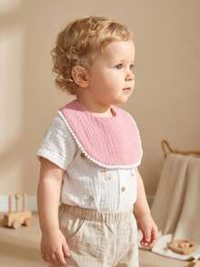 4件/套 糖果色棉纱布可爱婴儿围兜，适合日常使用 - 彩色 - 查看 5