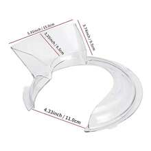 Cubierta de vertido, cubierta de vertido adecuada para mezclador vertical de cabezal inclinado, cuenco de acero inoxidable de 4,5 cuartos y 5 cuartos, 1. 2U2Y - Claro - Ver 2