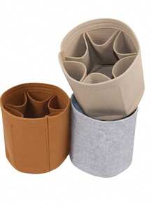 Felt Wallet Insert Organizer, Felt Handbag Organizer Insert, Shaper Insert, Portable Felt Storage Bag, Multi-Compartment Round Wallet Liner, Suitable For Bucket Bags, Dome Handbags, Tote Bags, Purse Shaper, Available In Multiple Colors, Perfect Gift For Ramadan, Eid, Valentine's Day, Christmas Or Thanksgiving - Multicolor - View 8