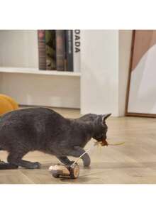 360° 3-In-1 Rotating USB Rechargeable Smart Feather Electronic Hunting Pet Toy - Multicolor - View 9