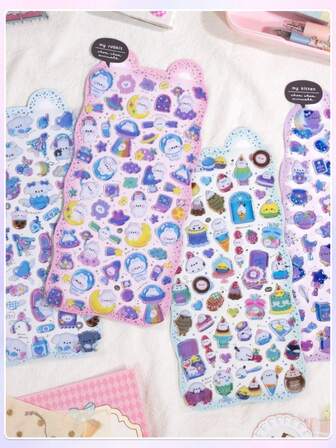 Pegatinas de caramelos con dibujos animales, incluyendo pájaros, conejos, perros, gatos. Pegatinas decorativas hechas a mano para niños. Pegatinas decorativas como regalos. Decoración del hogar, decoración de fiestas, regalos de cumpleaños, regalos para diferentes ocasiones festivas. Artículo de moda y versátil. Manualidades. Regalos para amigos o parejas. Ceremonia de graduación/inauguración.