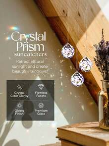 20pcs Classic Glass Crystal Bead Set, Multi-Faceted Teardrop Shape, Suitable For Chandelier, Balcony, Kitchen, Garden Decor And DIY Jewelry Making - Elegant Sunlight Catcher Craft Set For Wedding And Home Decor, Glass Beads For Jewelry Making, Restaurant Decor, Hotel Decor, Bedroom Decor, Living Room Decor - Clear - View 8