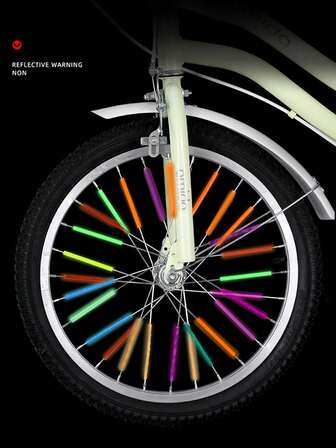 自行车辐条反光线，山地自行车安全反光条，夜间骑行