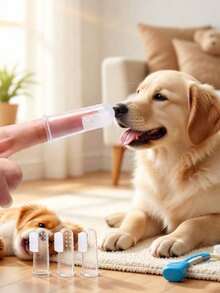 10支装硅胶宠物指套牙刷，有效清洁牙齿 - 适用于犬猫，一次性使用 - 無色 - 查看 10