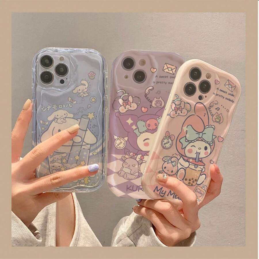 Funda para 17/16/15/14/13/12/11 Sanrio Kuromi Cinnamoroll My Melody de silicona suave - S20312 - Ver 1