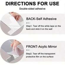 10/20 hojas por paquete, pegatinas de espejo acrílico, espejos decorativos de plástico autoadhesivos, adecuados para educación escolar, decoración de paredes del hogar, armarios y gabinetes de almacenamiento. Bandejas de espejo rectangulares, ideales para decoraciones de mesa central y suministros para bodas - Multicolor - Ver 5