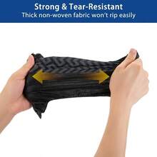 Fundas de zapatos desechables antideslizantes: Breathabe y reciclables para interiores se adapta a hasta 11 hombres de EE. UU. y 13 mujeres de EE. UU. juego de 200 unidades - BlackSetde200 - Ver 4