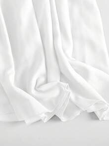 Women's High Waist Double Layer Pearl Chiffon Skirt, Fashionable And Stylish - White - View 7