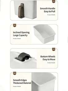 1pc Cabinet Storage Box With Handle, Snack & Seasoning Kitchen Storage Container, High Capacity Household Organizer Box Versatile Space-Saving Pantry Organizer For Closet, Cabinet, And Countertop; Design With Easy-Grip Handle; Stackable, Modular Solution For Snacks, Spices, Tea Bags, Coffee Pods, Sauces, And Small Kitchen Essentials; Ideal For Spring Cleaning, Mother's Day Gifting, And Mid-Year Refresh; Keeps Countertops Tidy, Reduces Clutter, Enhances Accessibility, And Supports Efficient Meal Prep; Transparent Lid For Quick Visibility, Lightweight Yet Sturdy Construction, Fits Standard Shelves, Easy To Wipe Clean; Converts Messy Cabinets Into Orderly Zones, Optimizes Storage Flow, And Maximizes Space In Tight Kitchens; Premium-Quality, Practical, Multifunctional Storage Solution For Busy Households And Stylish Home Organization. - Multicolor - View 8