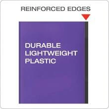 Oxford 2 Pocket Folders with Prongs Sturdy Plastic Portfolios Anti-Tear Edges Letter Size Purple Red Blue Green Black 5 Pack 89117 - Verde - Ver 3