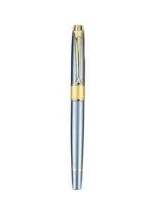 客製化刻字奢華藍金配色圓珠筆，書寫順暢，附口袋夾，0.5mm黑色可換芯墨水，適合商務或節日禮物、學校用品，適用於學校、老師、辦公室、男孩與女孩，開學季 - 彩色 - 查看 7