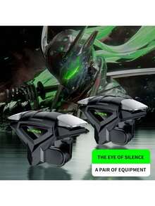 New DY03 Six Finger Mobile Game Controller Set (Triggers + Holder) For Mobile/Free Fire | One-Key Dual Control Ultra-Fast Shooting Gaming Accessories Fit Phone Android Phones Anti-Slip Silicone Pad No Loosen/Mis-Touch