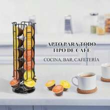 Soporte para Cápsulas de Café, Compatible con Cápsulas Vertuo, Porta Capsulas Café, Capacidad para 24 Cápsulas de Café, Organizador de Mostrador de Cocina para Casa u Oficina (Negro)(default) - Multicolor - Ver 8