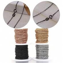 10m/Roll Stainless Steel Flat Cross Chain, Minimalist Fashion Flattened O-Shape Delicate Chain, Rust-Resistant Handmade Jewelry Accessory Chain, DIY Jewelry Making Chain - Long Flat Cross Chain - View 5