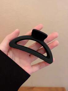 4 szt./1 szt. Damskie, kwadratowe, czarne, krzyżowe, skręcane, półokrągłe plastikowe spinki do włosów, modne, uniwersalne, eleganckie, minimalistyczne, jednokolorowe spinki do włosów, odpowiednie na co dzień, na co dzień, na imprezę, dojazdy do pracy, na plażę, na wakacje, do stylizacji włosów, mycia twarzy/włosów, makijażu, jako dodatek do stroju, modne spinki do włosów, swobodna spinka do włosów, elegancka spinka do włosów