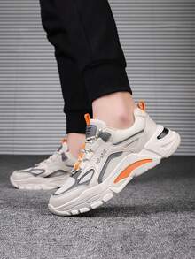 zapatos para hombre tenis de hombre tenis para hombre Zapatos casuales unisex con bloques de color, zapatillas para correr y deportivas. Cómodos, transpirables, ligeros y fáciles de usar. Elegantes y modernos, perfectos para vacaciones y salidas. - Naranja - Ver 4