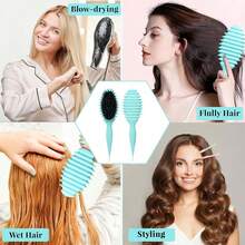 Hair brushes-EU+UK 2025新款卷发梳 - 专业卷发造型工具，符合人体工学的手柄，防毛躁，易于梳理，边缘提拉设计，打造完美卷发，适合所有发质，由Candybrush设计 - 彩色 - 查看 7