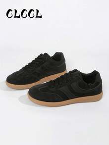 2026新款女士休闲平底运动鞋 - 黑色 - 查看 2