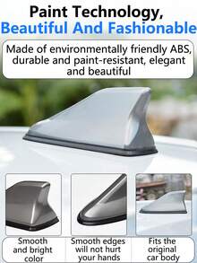 1pc Car Shark Fin Antenna Universal For Multiple Models With Enhanced Signal Reception Function Roof Modified Antenna Decoration Fish Fin Shape Tail Wing Punch-Free Easy Installation - Fashion - View 8