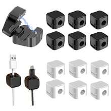 3/8pcs Magnetic Cable Organizer Clips, Adjustable Cable Holder, Under Desk Wire Management Clips For Home, Office, Kitchen